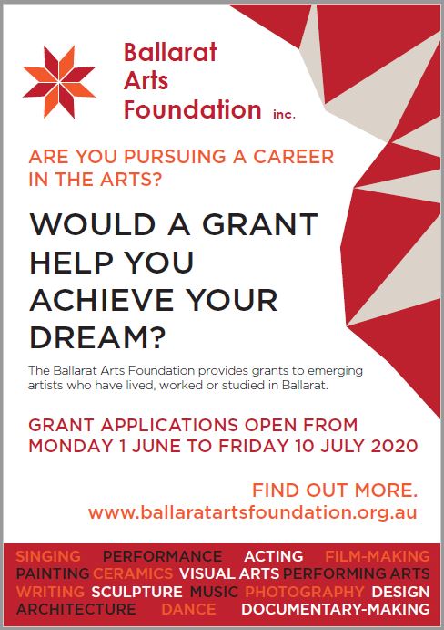 Ballarat Arts Foundation Grant Flier 2020 - Royal South Street Society ...